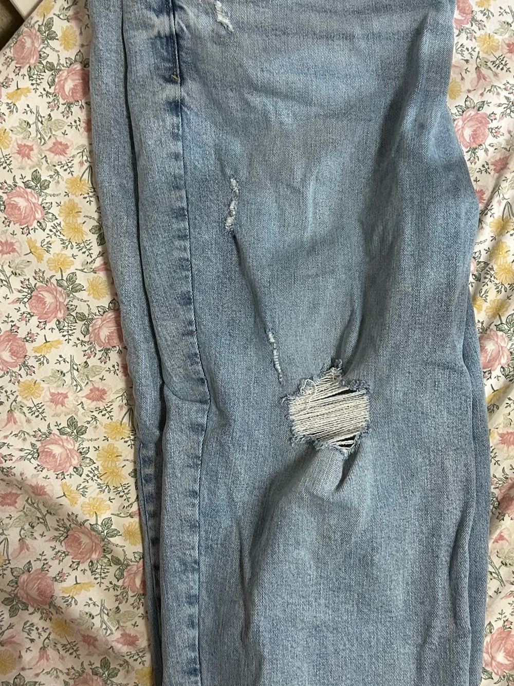 Maurices Light Blue Distressed Ankle Jeans